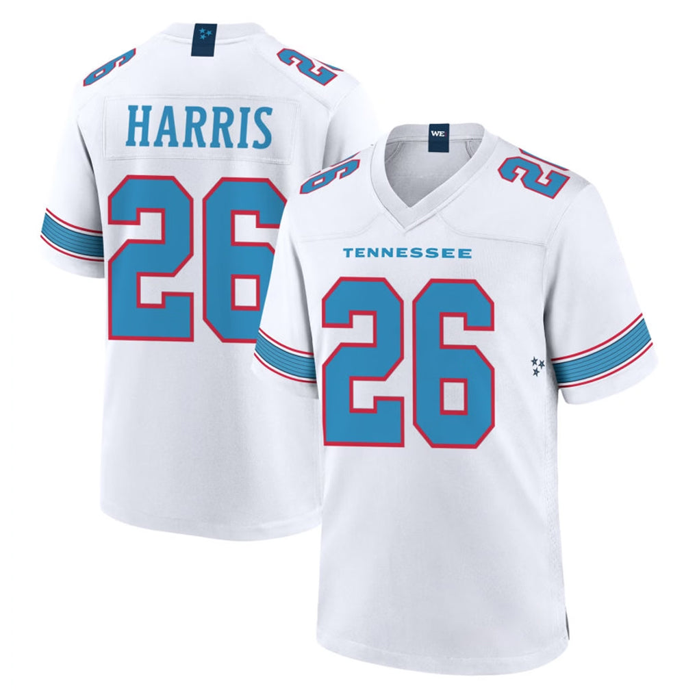CBdoa T.Titans #26 Marcus Harris Player White 2026 Game Home Stitched Jerseys