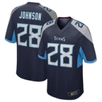 CBdoa T.Titans #28 Chris Johnson Navy Retired Player Game Jersey American Stitched Football Jerseys