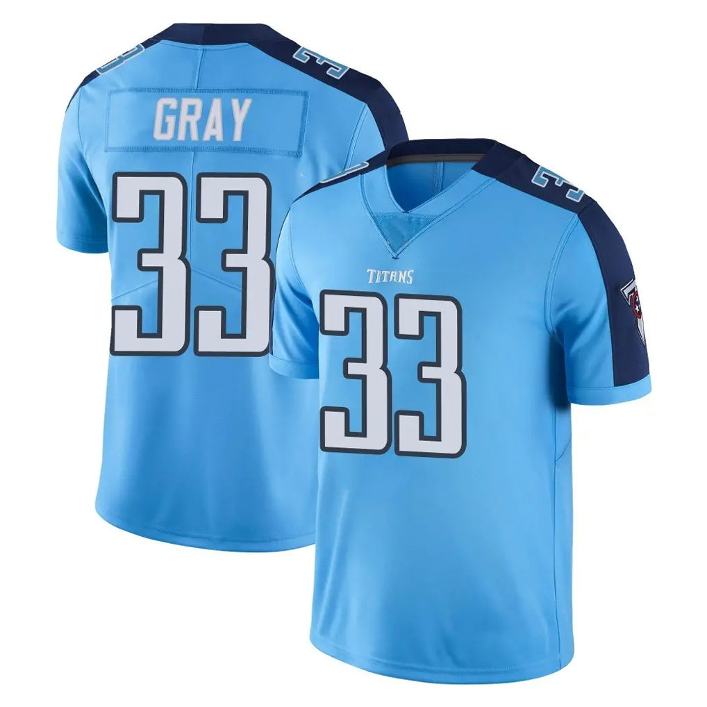 CBdoa T.Titans #33 Cedric Gray Player Light Blue Limited Color Rush Home Game Stitched Jerseys
