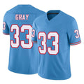 CBdoa T.Titans #33 Cedric Gray Player Light Blue Limited Vapor F.U.S.E. Home Game Stitched Jerseys