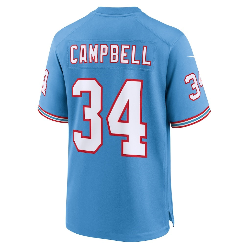CBdoa T.Titans #34 Earl Campbell Light Blue Retired Player Alternate Game Stitched Jerseys