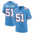 CBdoa T.Titans #51 Austin Schlottmann Player Light Blue 2026 Game Home Stitched Jerseys