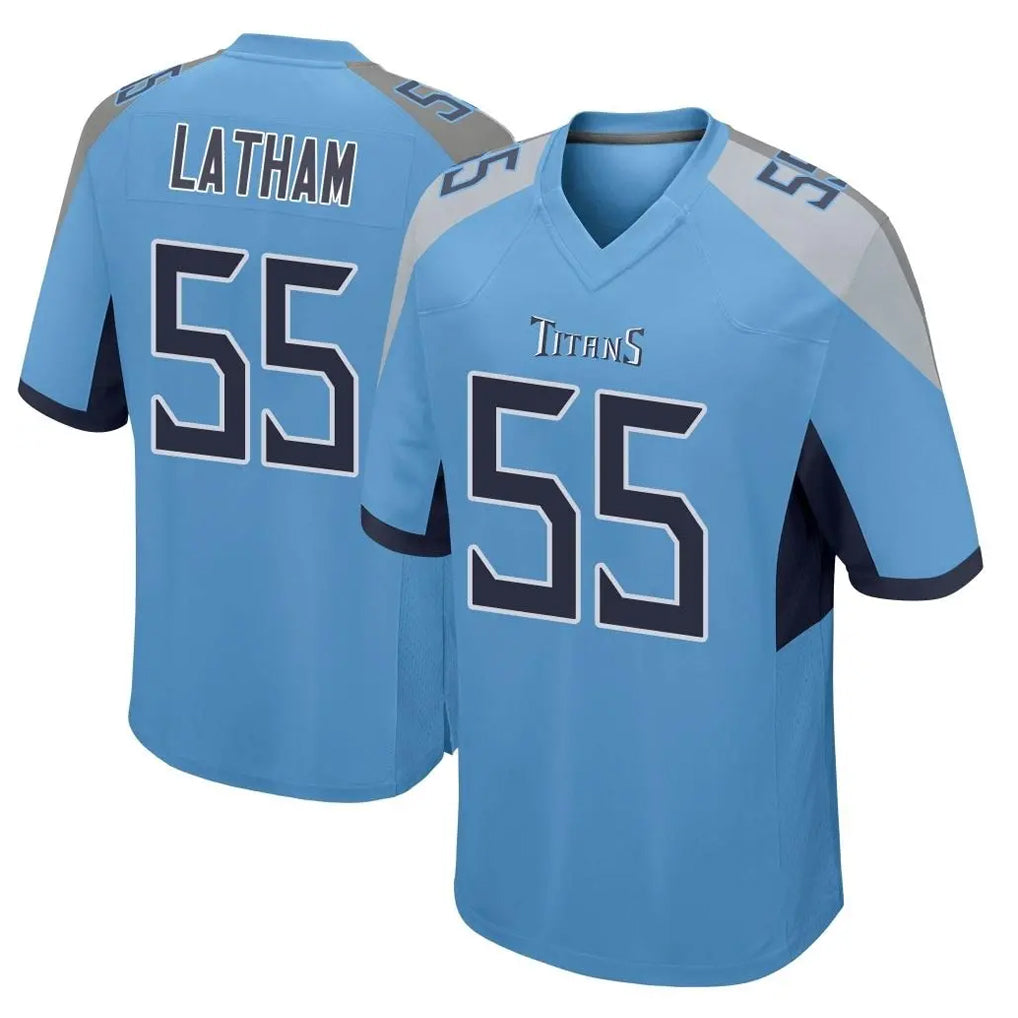 CBdoa T.Titans #55 JC Latham Player Light Blue Home Game Stitched Jerseys