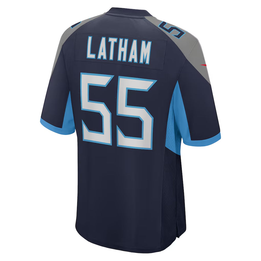 CBdoa T.Titans #55 JC Latham Player Navy Home Game Stitched Jerseys