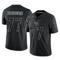 CBdoa T.Titans #77 Peter Skoronski Player Black Limited Reflective Home Game Stitched Jerseys