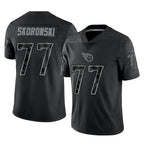 CBdoa T.Titans #77 Peter Skoronski Player Black Limited Reflective Home Game Stitched Jerseys