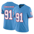 CBdoa T.Titans #91 John Franklin-Myers Player Light Blue Limited Vapor F.U.S.E. Home Game Stitched Jerseys