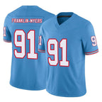 CBdoa T.Titans #91 John Franklin-Myers Player Light Blue Limited Vapor F.U.S.E. Home Game Stitched Jerseys