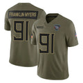 CBdoa T.Titans #91 John Franklin-Myers Player Olive Limited 2025 Salute to Service Home Game Stitched Jerseys