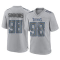 CBdoa T.Titans #98 Jeffery Simmons Player Gray Atmosphere Fashion Home Game Stitched Jerseys