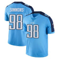 CBdoa T.Titans #98 Jeffery Simmons Player Light Blue Limited Color Rush Home Game Stitched Jerseys