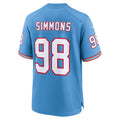 CBdoa T.Titans #98 Jeffery Simmons Player Light Blue Throwback Alternate Game Stitched Jerseys