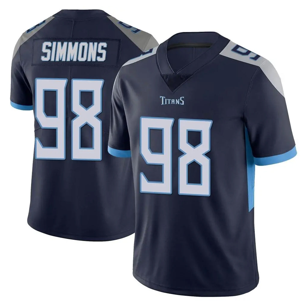 CBdoa T.Titans #98 Jeffery Simmons Player Navy Limited Vapor Untouchable Home Game Stitched Jerseys