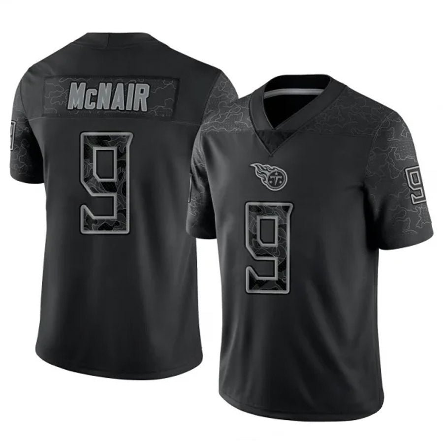 CBdoa T.Titans #9 Steve McNair Player Black RFLCTV Limited Stitched Jerseys