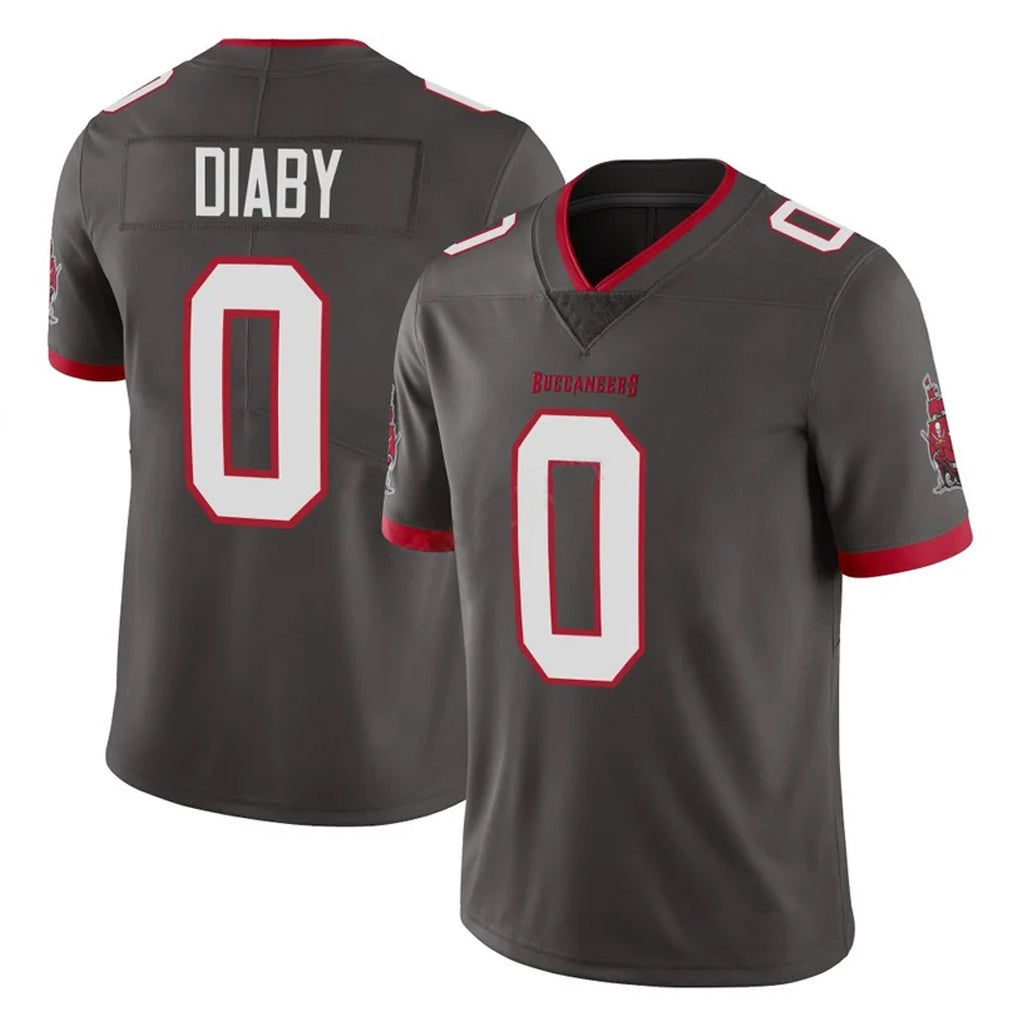 CBdoa TB.Buccaneers #0 Yaya Diaby Player Pewter Limited Alternate Vapor Home Game Stitched Jerseys
