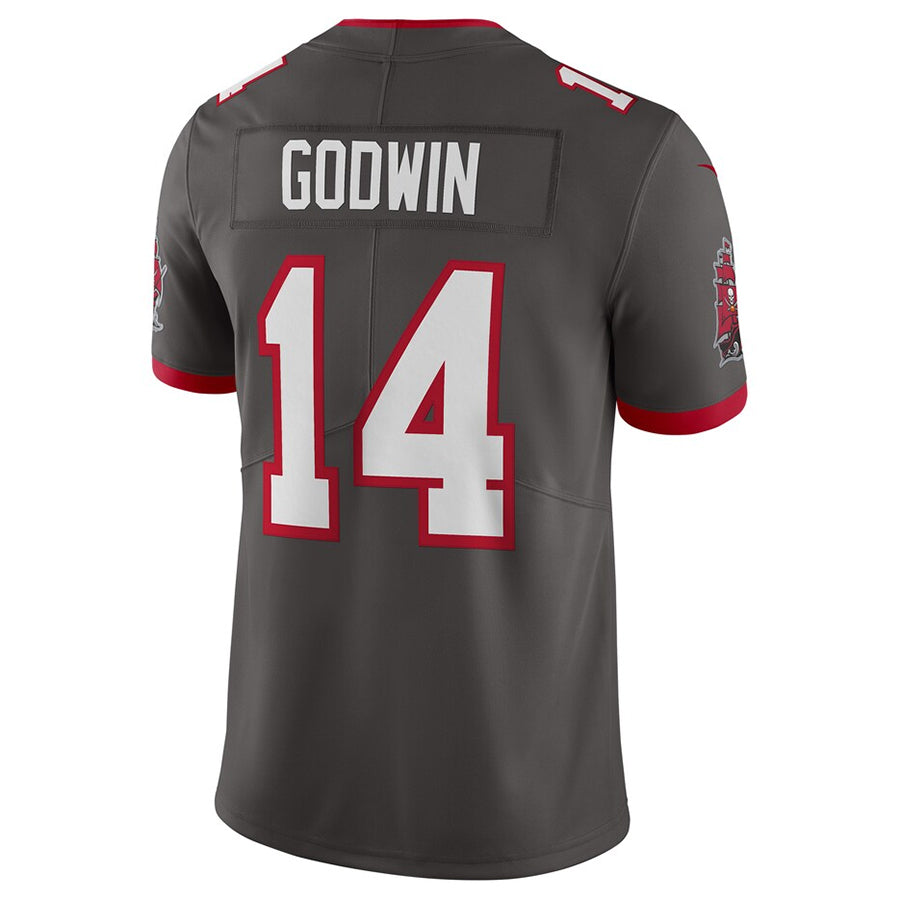 CBdoa TB.Buccaneers #14 Chris Godwin Jr. Player Pewter Vapor Limited Stitched Jerseys