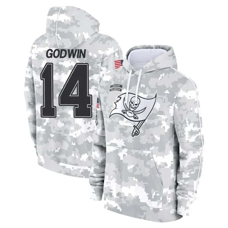 CBdoa TB.Buccaneers #14 Chris Godwin Jr. Player Salute to Service Hoodies Stitched Jerseys