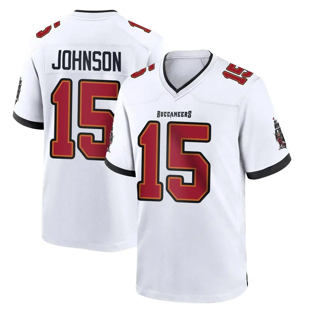 CBdoa TB.Buccaneers #15 Tez Johnson Player White Home Game Stitched Jerseys