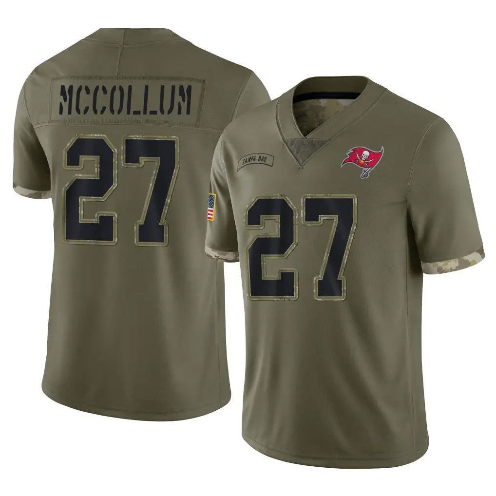 CBdoa TB.Buccaneers #27 Zyon McCollum Player Olive Limited Salute To Service Home Game Stitched Jerseys