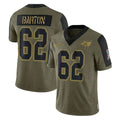 CBdoa TB.Buccaneers #62 Graham Barton Player Olive Salute To Service Limited Game Stitched Jerseys