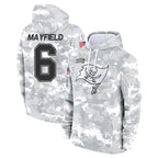 CBdoa TB.Buccaneers #6 Baker Mayfield Player Salute to Service Hoodies & T-Shirts Stitched Jerseys