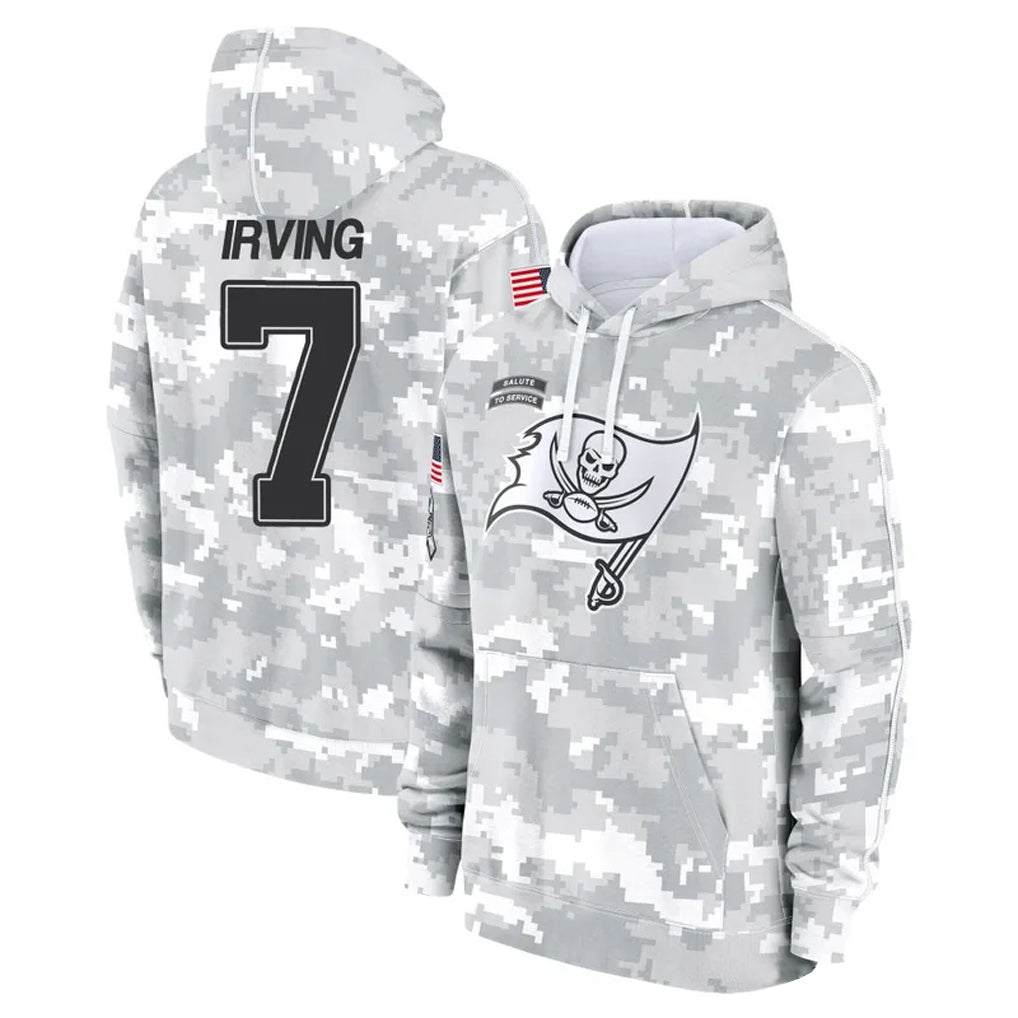 CBdoa TB.Buccaneers #7 Bucky Irving Player Arctic Camo Salute to Service Hoodies Stitched Jerseys
