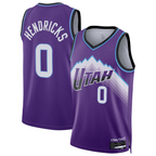 CBdoa U.Jazz #0 Taylor Hendricks Purple Swingman Jerseys - Icon Edition