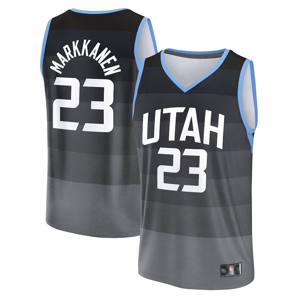 CBdoa U.Jazz #23 Lauri Markkanen Fanatics Black 2025-2026 City Edition Fast Break Jerseys