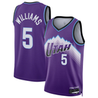 CBdoa U.Jazz #5 Cody Williams Purple Swingman Jerseys - Icon Edition