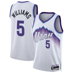 CBdoa U.Jazz #5 Cody Williams White Swingman Jerseys - Association Edition