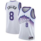 CBdoa U.Jazz #8 Isaiah Collier White Swingman Jerseys - Association Edition