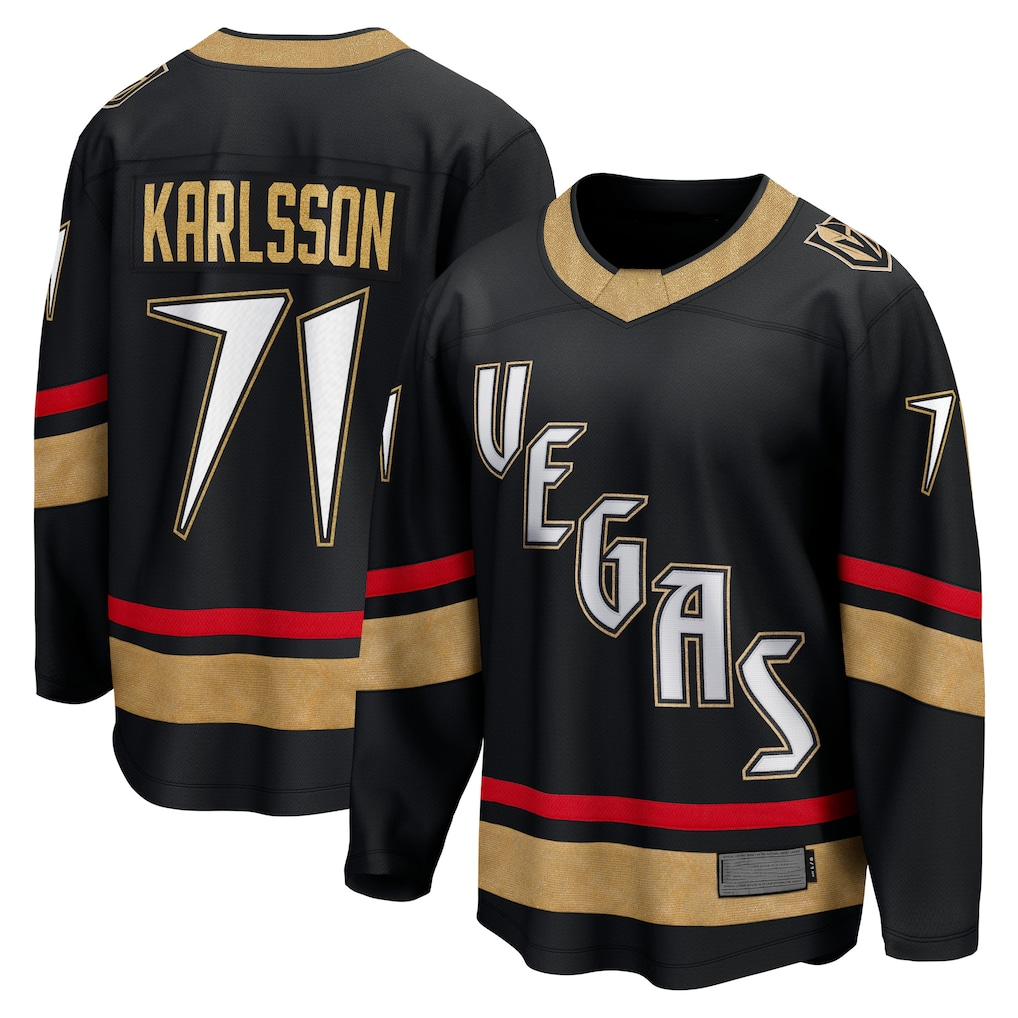 CBdoa V.Golden Knights #71 William Karlsson Black Special Edition 2.0 Breakaway Player Jerseys