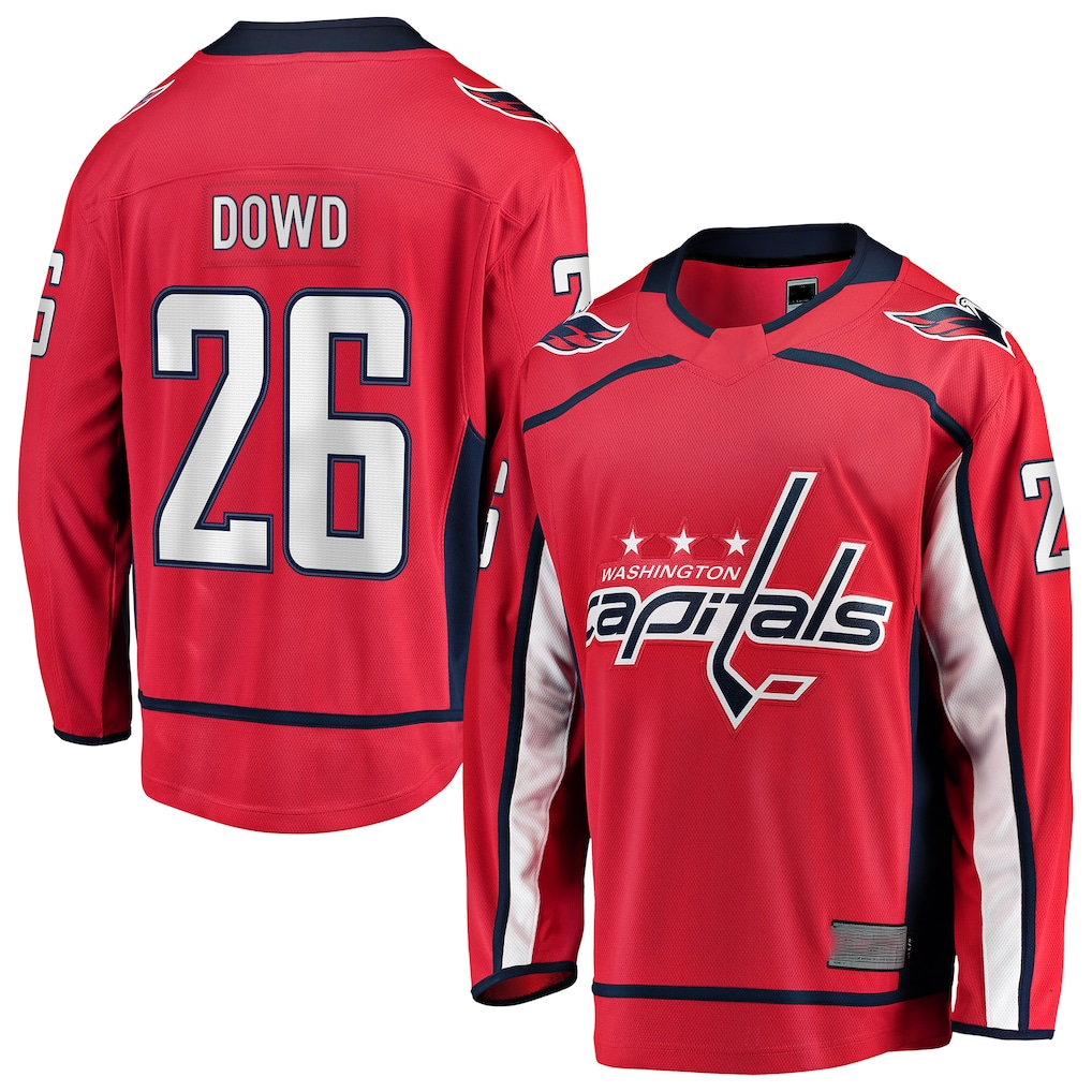 CBdoa W.Capitals #26 Nic Dowd Red Home Breakaway Player Jerseys