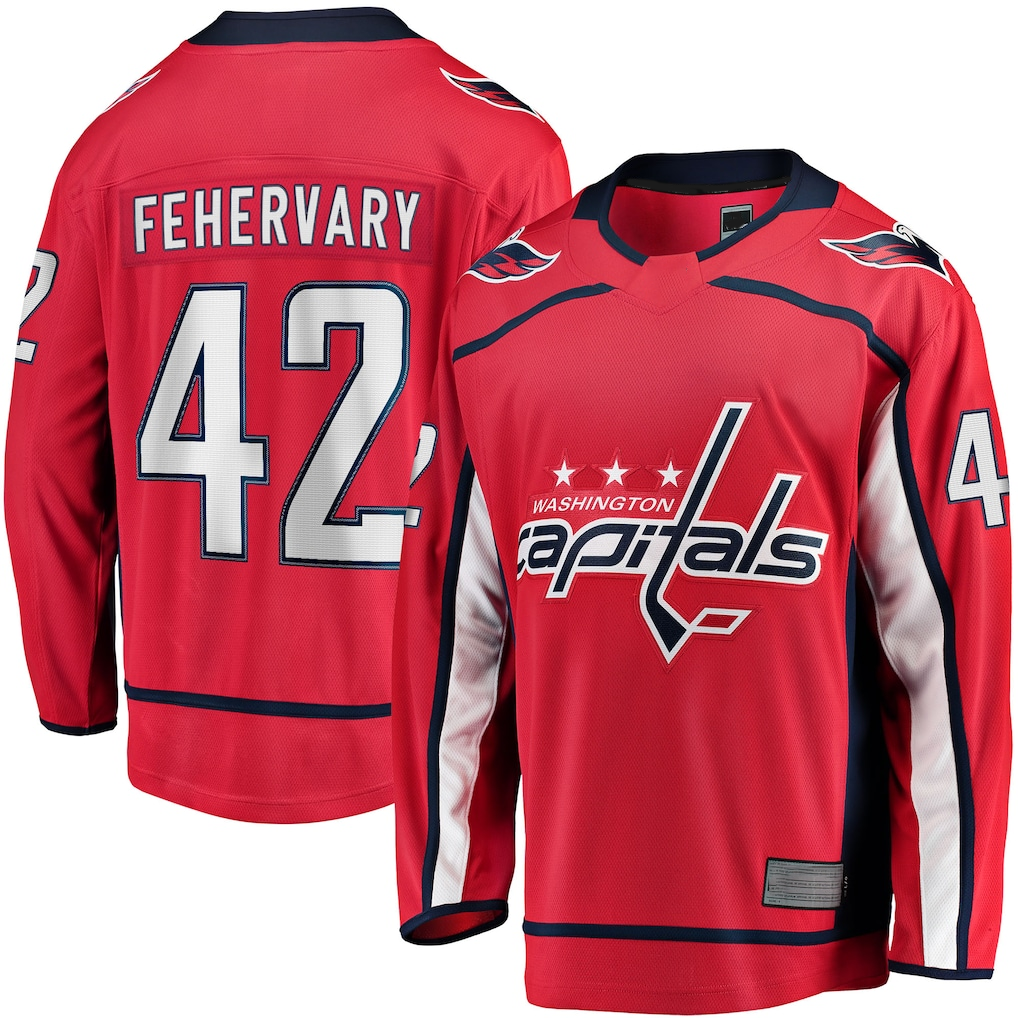 CBdoa W.Capitals #42 Martin Fehervary Red Home Breakaway Player Jerseys