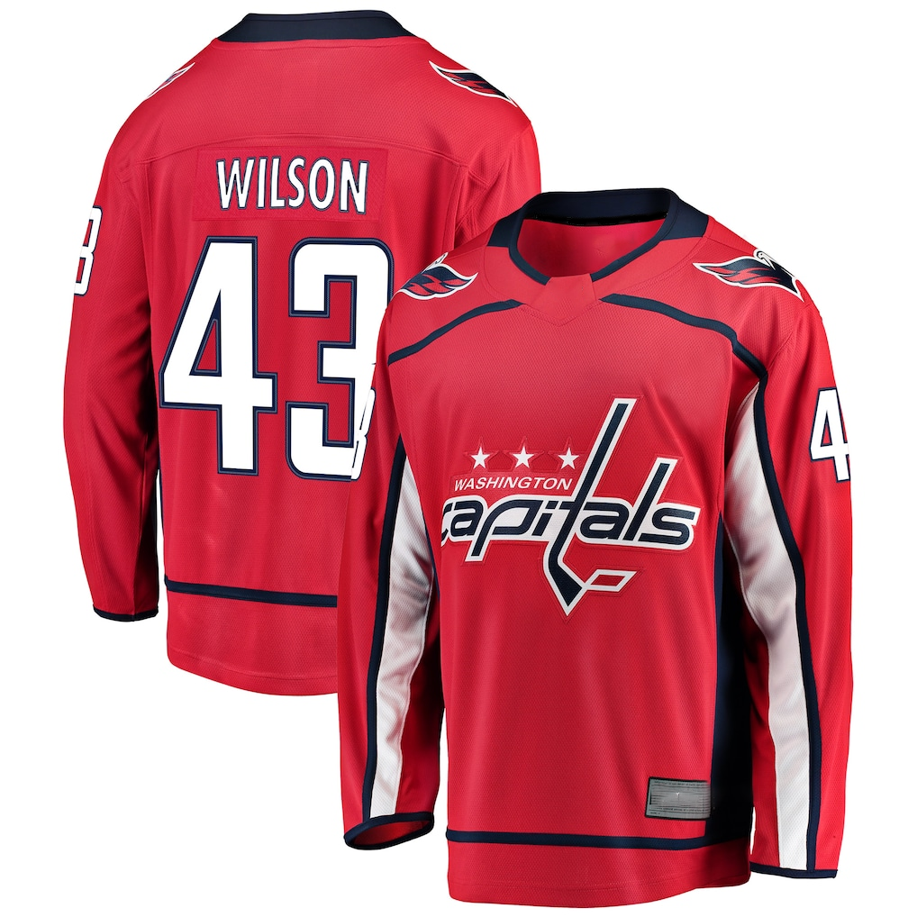 CBdoa W.Capitals #43 Tom Wilson Red Home Breakaway Player Jerseys