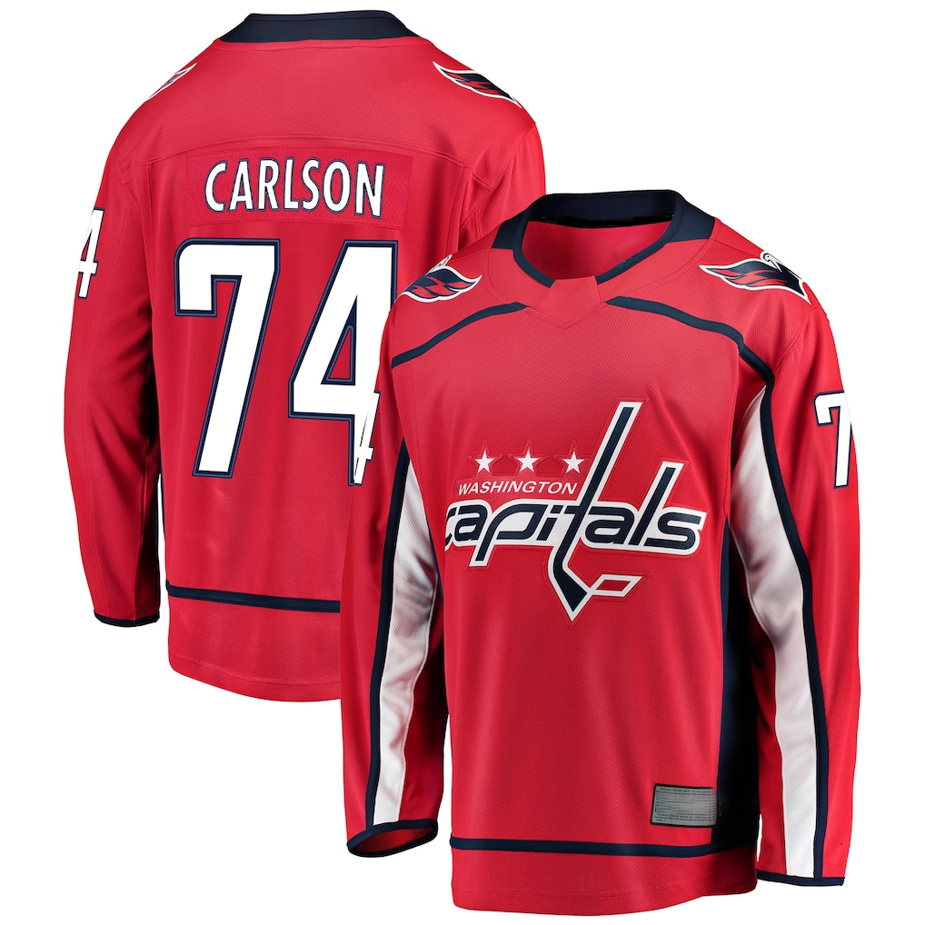 CBdoa W.Capitals #74 John Carlson Red Home Breakaway Player Jerseys