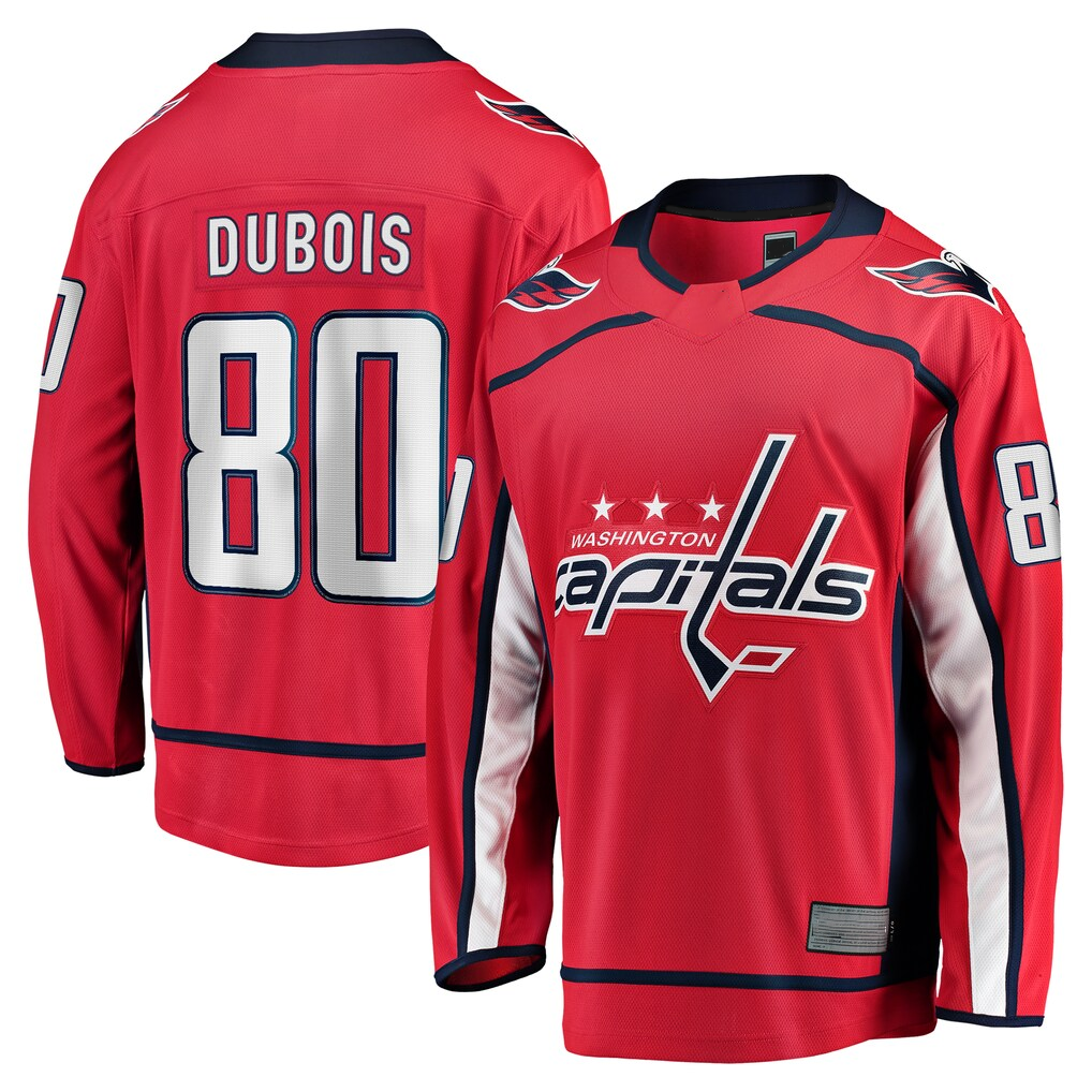 CBdoa W.Capitals #80 Pierre-Luc Dubois Red Home Premier Breakaway Player Jerseys