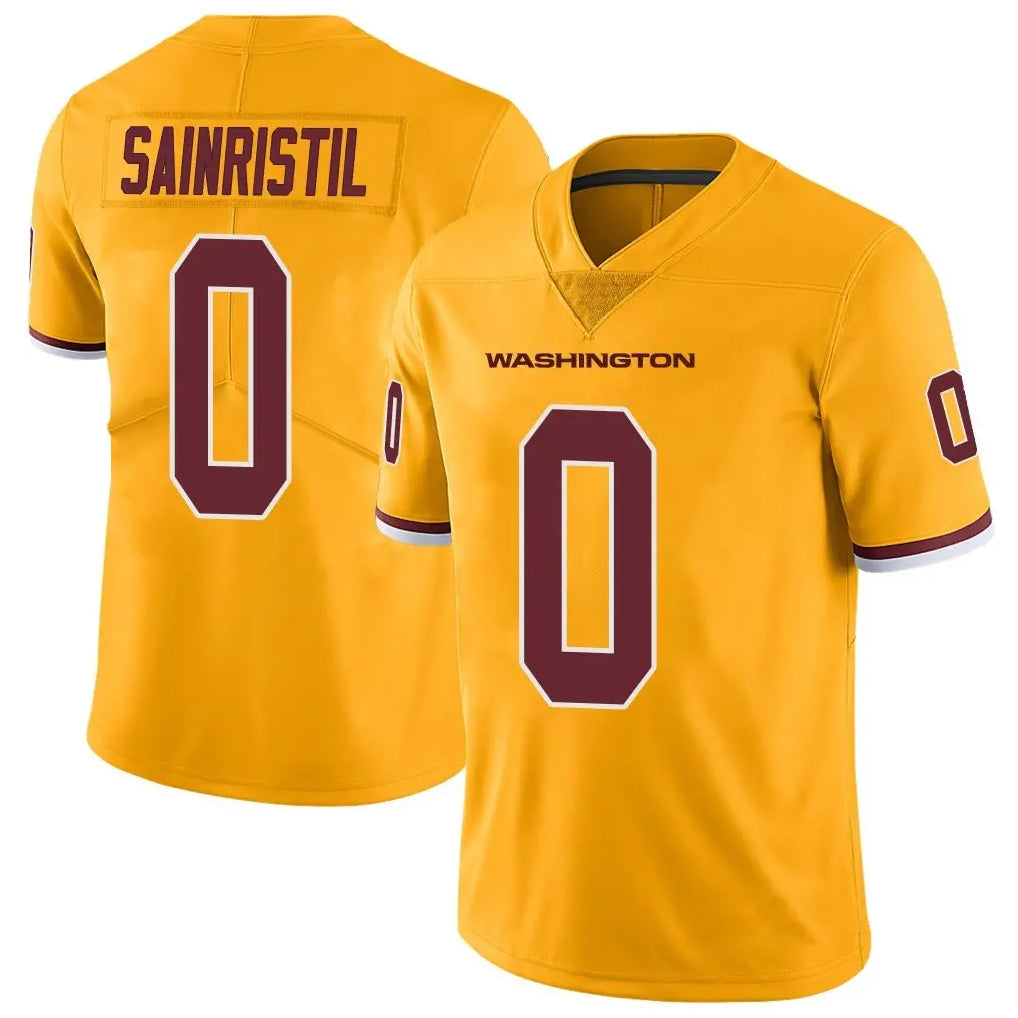 CBdoa W.Commanders #0 Mike Sainristil Player Gold Vapor Limited Stitched Jerseys