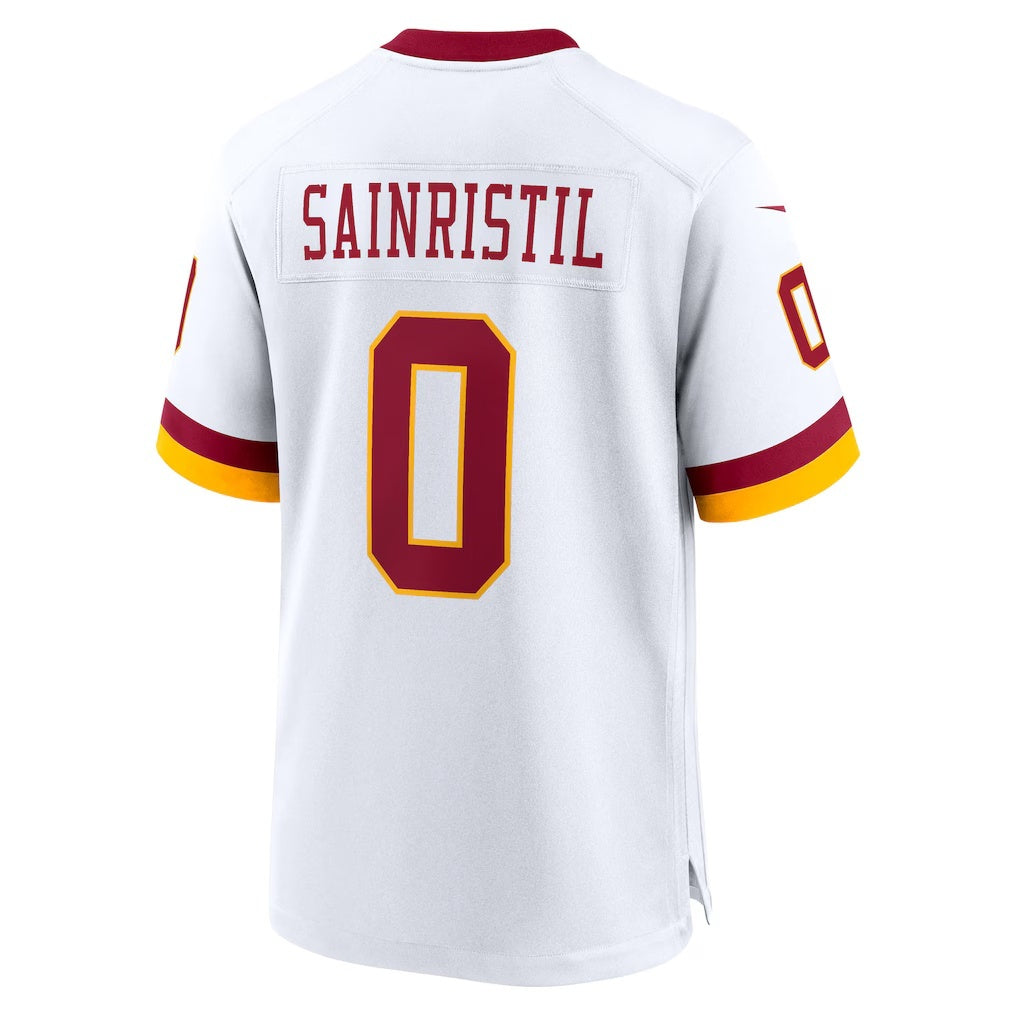 CBdoa W.Commanders #0 Mike Sainristil White Game Stitched Jerseys