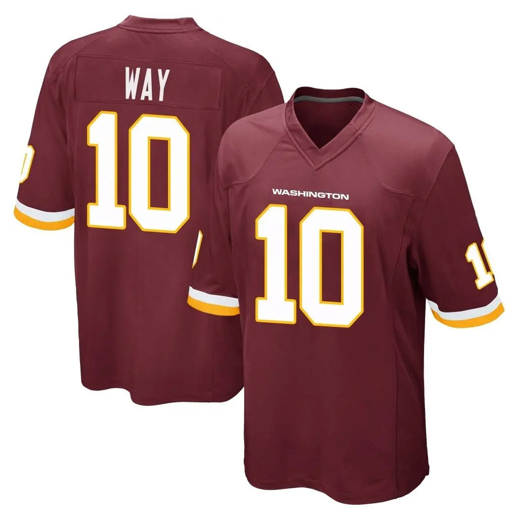 CBdoa W.Commanders #10 Tress Way Player Burgundy Team Color Home Game Stitched Jerseys