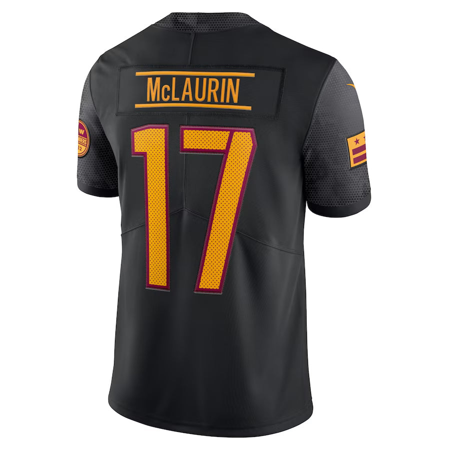 CBdoa W.Commanders #17 Terry McLaurin Player Black Vapor Limited Stitched Jerseys