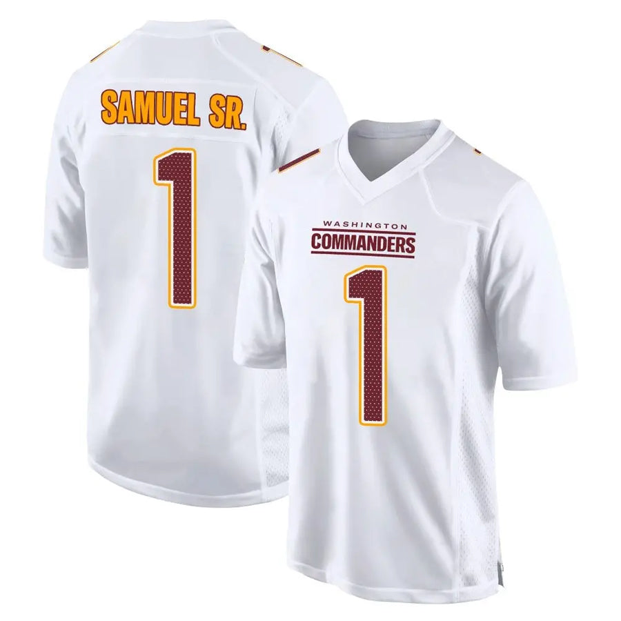 CBdoa W.Commanders #1 Deebo Samuel Sr Player Tundra White Fashion Game Stitched Jerseys