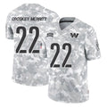 CBdoa W.Commanders #22 Jacory Croskey-Merritt Player Arctic Camo Salute to Service Limited Stitched Jerseys