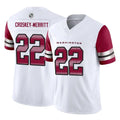 CBdoa W.Commanders #22 Jacory Croskey-Merritt Player White Vapor F.U.S.E. Limited Stitched Jerseys