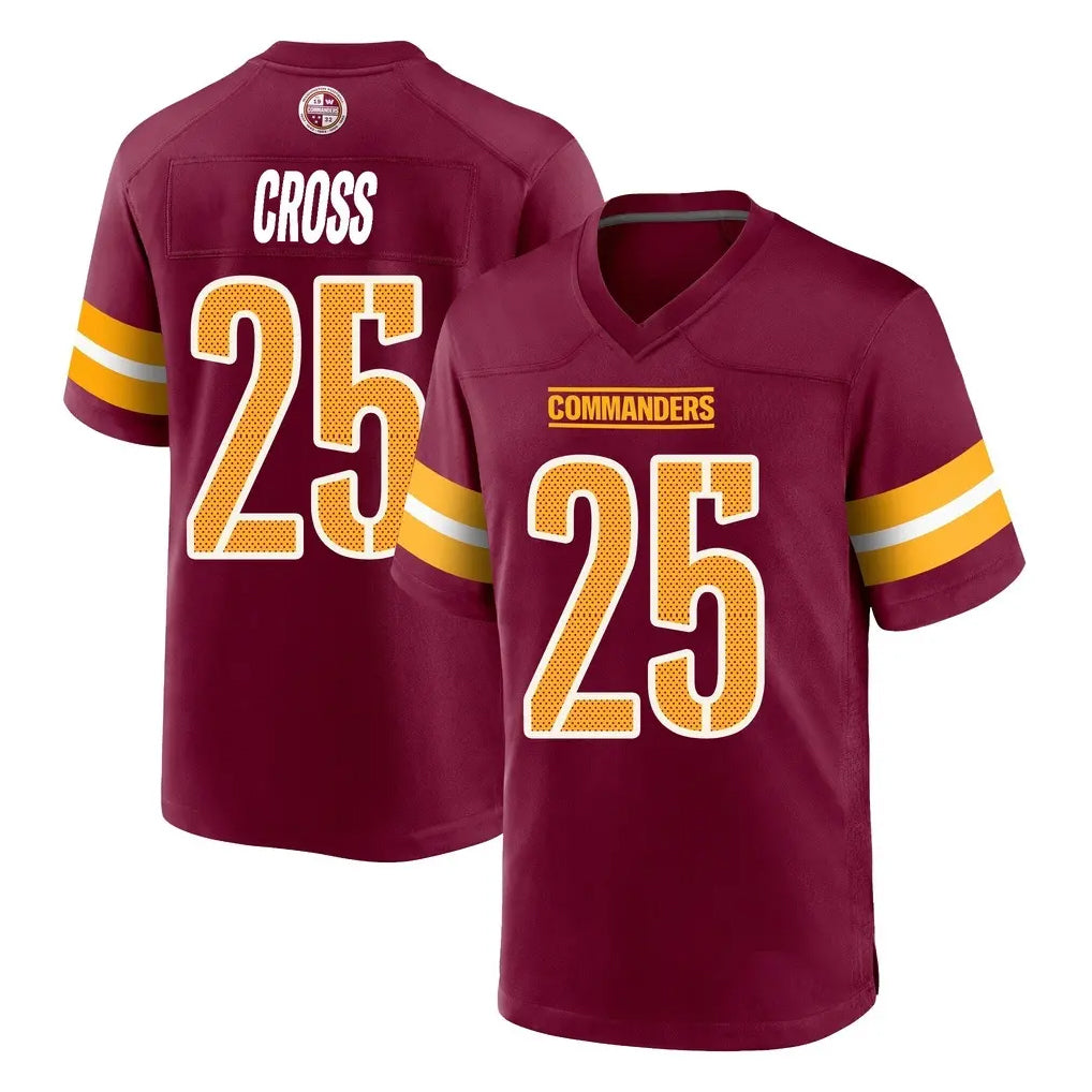 CBdoa W.Commanders #25 Nick Cross Player Burgundy Home Game Stitched Jerseys