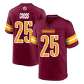 CBdoa W.Commanders #25 Nick Cross Player Burgundy Home Game Stitched Jerseys