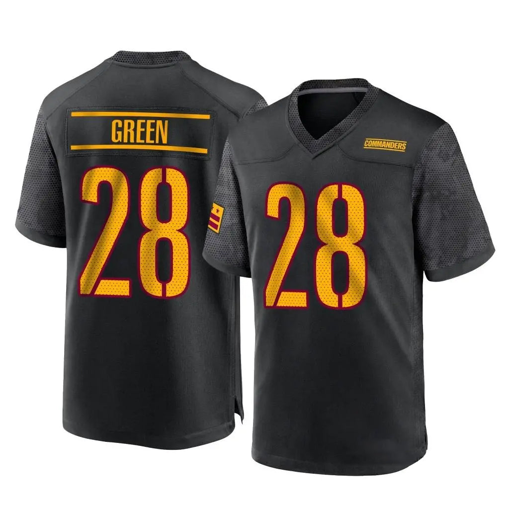 CBdoa W.Commanders #28 Darrell Green Player Black Home Game Stitched Jerseys