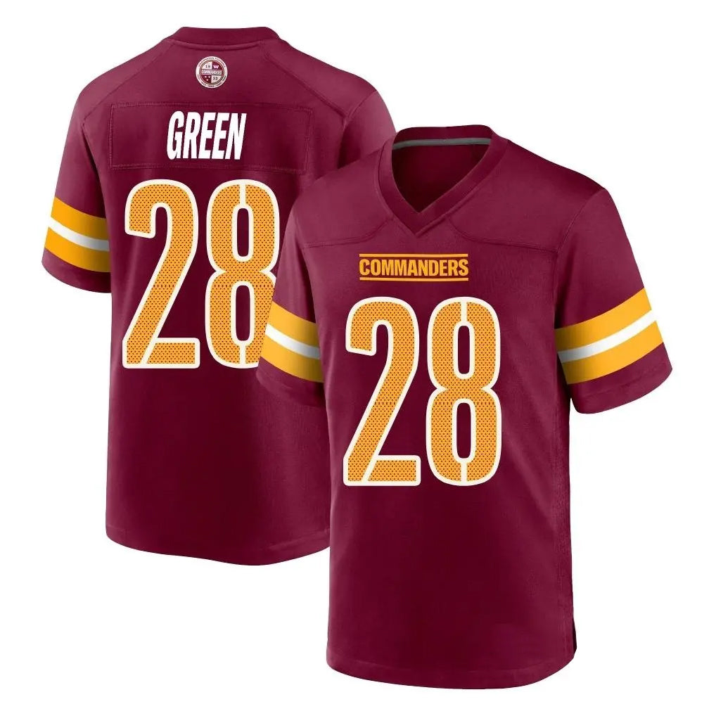 CBdoa W.Commanders #28 Darrell Green Player Burgundy Home Game Stitched Jerseys