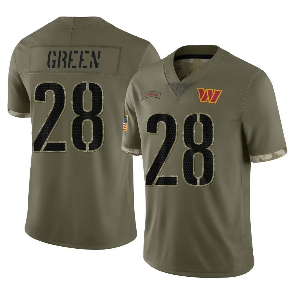 CBdoa W.Commanders #28 Darrell Green Player  Salute To Service Olive Limited Stitched Jerseys