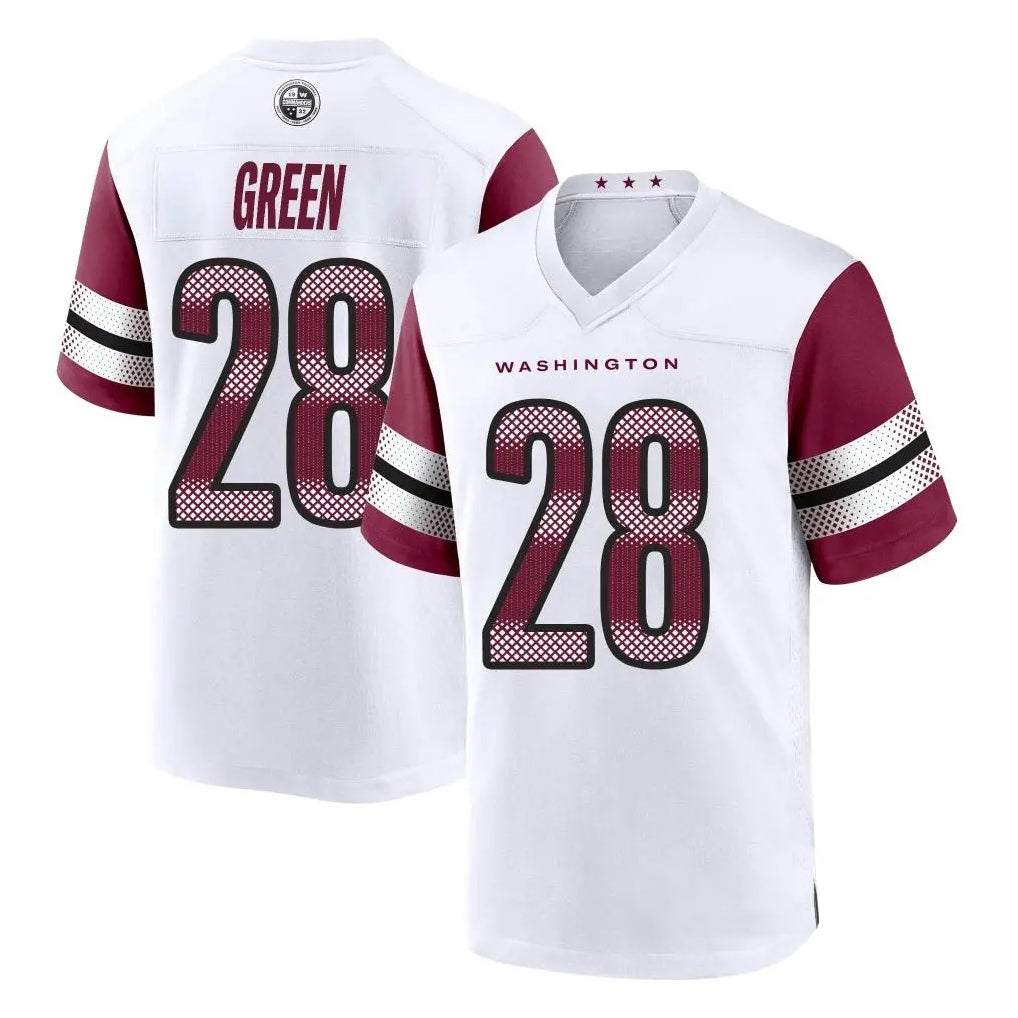 CBdoa W.Commanders #28 Darrell Green Player White Home Game Stitched Jerseys